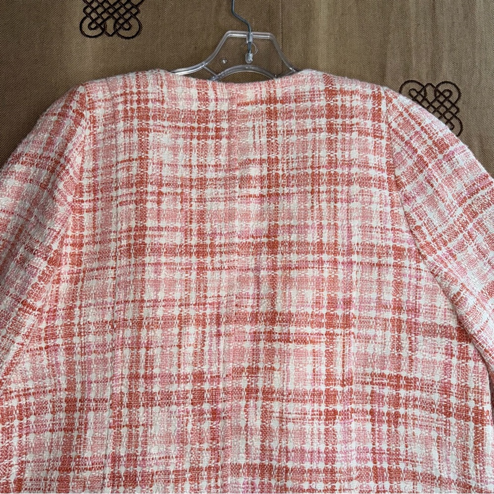 Talbots NWT! Tweed V-Neck Open Classic Career Blazer Jacket - Picture 13 of 16
